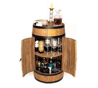 CREATIVE COOPER Tonneau à vin - Casier à vin - Armoire à Alcool - Étagère à Bouteilles en Bois - Tonneau en Bois - Meubles de tonneau - en Bois de conifère - Bar à Baril Porte wengé 3_DPSW 80x50cm