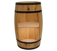 CREATIVE COOPER Tonneau en Bois avec éclairage LED - Armoire Bar Meuble Rangement Bouteille Alcool - Casier à Vin,Whisky, Bière et Boissons - Organisateur d'Armoires d'alcool - 80 cm De Haut (Chêne)
