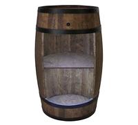 CREATIVE COOPER Tonneau en Bois avec éclairage LED - Armoire Bar Meuble Rangement Bouteille Alcool - Casier à Vin,Whisky, Bière et Boissons - Organisateur d'Armoires d'alcool - 80 cm De Haut (Wenge)