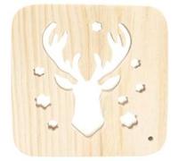 Creative Craft Décoration Lampe en Bois Led Lumière Veilleuse Lampe de Table Djzs455 G