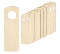Creative Deco 10 x Rond Plaque de Porte Accroche Porte Panneau Suspendu | en Bois | Découpes Contreplaqué | 15 x 5 cm | Plain, Non-Peint et Non-Fini | Étiquettes Tag Ornement Étiquettes à Peindre