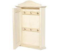Creative Deco Boîte a Clés Murale en Bois avec 6 Crochets | 20 x 6 x 29,5 cm | Armoire à Clés Idéal Rangement, Découpage et Décoration | Organiseur Boite de Rangement pour Porte Clés
