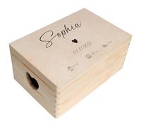 Creative Deco Boîte à Souvenirs pour Bébé Personnalisé | Boîte à Souvenirs Individuelle | Cadeau de Naissance pour Filles et Garçons