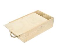 Creative Deco Boîte Caisse à Vin en Bois | Cadeau Vin Mariage | Boite Rangement | 2 Bouteilles | 35 x 21 x 11cm | Coffret Vin | Boite Cadeau | Coffret Cadeau Homme | Cadeau Femme