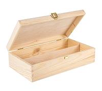 Creative Deco Boîte Caisse à Vin en Bois | Cadeau Vin Mariage | Boite Rangement | 2 Bouteilles | 35 x 21 x 11 cm | Coffret Vin | Boite Cadeau | Coffret Cadeau Homme | Cadeau Femme | Caisse Bois
