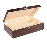 Creative Deco Boîte Caisse à Vin en Bois Marron | Cadeau Vin Mariage | Boite Rangement | 2 Bouteilles | 35 x 21 x 11 cm | Coffret Vin | Boite cadeau | Coffret cadeau homme | Cadeau Femme