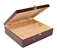 Creative Deco Boîte Caisse à Vin en Bois Marron | Cadeau Vin Mariage | Boite Rangement | 3 Bouteilles | 35 x 30 x 10 cm | Coffret Vin | Boite Cadeau | Coffret Cadeau Homme | Cadeau Femme