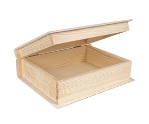 Creative Deco Boite de Rangement Boîte de Livre en Bois 24 x 19 x 7,5 cm | Boîte à Livres Idéal pour Objet de Valeur, Bijoux, Jouets et Outils