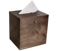 Creative Deco Boite en Bois pour Enveloppes Marron Foncé | 29 x 25 x 30 cm | avec Couvercle et oîte pour Occasions Spéciales | Urne Anniversaire | Mariage | Boite a Souvenirs, Cartes Lettre