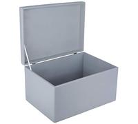 Creative Deco Boite Rangement en Bois Gris | 40 x 30 x 24 cm (+/- 1 cm) | avec Couvercle | Boite en Bois | Boite a Souvenir | Boîte Caisse Malle Coffre | BRUT ET NON PONCÉ