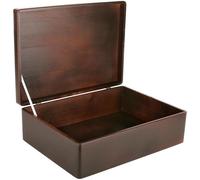 Creative Deco Boite Rangement en Bois Marron | 40 x 30 x 14 cm | Boite en Bois | Boite a Souvenir | Boîte Caisse Coffre | BRUT