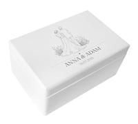 Creative Deco Cadeau de Mariage Personnalisé | Boîte à Souvenirs de Mariage | Coffret Cadeaux Personnalisable Jeunes Mariés/Couple | Boîte en Bois