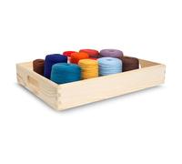 Creative Deco Caisse Bois Rangement 40x30x6,5cm (+/-1cm) Boîte de Rangement Cuisine Beige