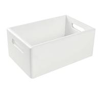 Creative Deco Caisse Bois Rangement Blanc | 30 x 20 x 13 cm (+/- 1cm) | Boîte de Rangement Bois avec Poignées | Boite Rangement Cuisine | Caisse de Rangement Bureau | Casier de rangement