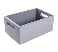 Boite de rangement en bois - Coffret en bois - Gris - 30 x 20 x 13 cm - Poignées incluses