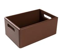 Creative Deco Caisse Bois Rangement Marron | 30 x 20 x 13 cm (+/- 1cm) | Boîte de Rangement Bois avec Poignées | Boite Rangement Cuisine | Caisse de Rangement Bureau | Casier de rangement