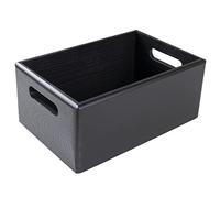 Caisse en Bois Rangement - Creative Deco - 30x20x13cm - Noir - Poignées - Multi-usage