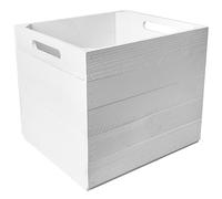 Creative Deco Caisse en Bois Blanc Compatible Étagères KALLAX