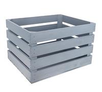 Creative Deco Caisse en Bois Gris | 50 x 40 x 30 cm | Caisse Rangement Bois
