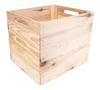 Creative Deco Caisse en Bois Naturel Compatible Étagères KALLAX et EXPIDIT | 33 x 37 x 33 cm | Cube de Rangement Bois | Boite Rangement Vintage | Kallax Rangement | Caisse Rangement Bois | Boîte