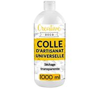 Creative Deco Colle liquide PVA universelle non-toxique multi-usage séchage transparent 1 L