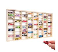 Creative Deco Étagère de Collection en Bois pour Petites Voitures | 80 Compartiments Réglables | Étagère Murale Verticale pour Figurines | Vitrine de Collection 78,5 x 40 x 4 cm