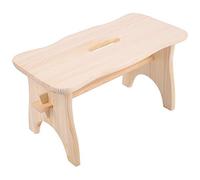 Creative Deco Non-Peint Marche Repose Pied Bois | 38 x 19 x 21 cm | Bureau, Chaise, Plante, Petit Tabouret Bas | Banc en Bois | Non Monté