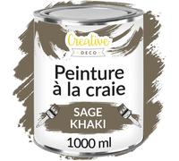 Creative Deco Peinture à la Craie Kaki | 1L | Mat et Lavable | Peinture
