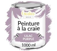 Creative Deco Peinture à la Craie Lilas | 1L | Mat et Lavable | Peinture | Bois | Peinture Meuble Bois | Idéal pour Rénovation de Meubles | Chalk Paint | Ardoise Craie | Peinture Mur Interieur