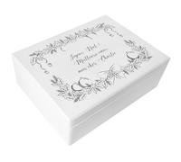 Creative Deco Personnalisé Idee Cadeau Noel pour Femme et Homme - Texte Désiré Boîte en Bois Blanc - Cadre de Texte Minimaliste | Votre Original Cadeaux Personnalisé | Decoration Personnalisable