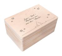 Creative Deco Personnalisé Idee Cadeau Noel pour Femme et Homme - Texte Désiré Boîte en Bois | Votre Original Cadeaux Personnalisé | Personnalisable Decoration - Sapin de Noël de Base