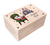 Creative Deco Personnalisé Idee Cadeau Noel pour Femme et Homme - Texte Désiré Boîte en Bois | Votre Original Cadeaux Personnalisé | Personnalisable Decoration - Père Noël