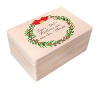 Creative Deco Personnalisé Idee Cadeau Noel pour Femme et Homme - Texte Désiré Boîte en Bois | Votre Original Cadeaux Personnalisé Individuel avec n’Importe Quel Texte | Personnalisable Decoration