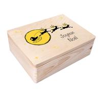 Creative Deco Personnalisé Idee Cadeau Noel pour Femme et Homme - Texte Désiré Boîte en Bois | Votre Original Cadeaux Personnalisé | Personnalisable Decoration - Traîneau de Noël