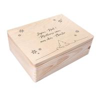 Creative Deco Personnalisé Idee Cadeau Noel pour Femme et Homme - Texte Désiré Boîte en Bois | Votre Original Cadeaux Personnalisé | Personnalisable Decoration - Sapin de Noël de Base
