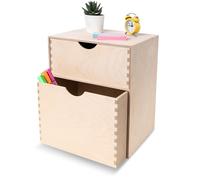Creative Deco Petite Commode Bois | 2 Tiroir | 25 x 20 x 31 cm | Organisateur Bureau | Rangement Bureau | Organiseur Bureau | Petit Meuble Rangement | Rangement bureau organisateur | Accessoire