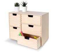 Creative Deco Petite Commode Bois | 5 Tiroir | 36 x 20 x 28,5 cm