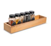 Creative Deco Plateau de Rangement en Bois 36 x 9 x 5 cm | Petite Boîte de Rangement en Bois de Hêtre | Plateau pour Épices, Petit-Déjeuner, Petits Objets