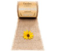 Creative Deco Ruban Chemin de Table Toile de Jute | 10cm x 10m Rouleau Beige | Décoration Mariage | Toile de Jute Rouleau | Chemin de Table Jute | Deco Table Noel | Deco Mariage