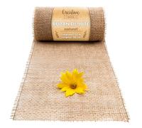 Creative Deco Ruban Chemin de Table Toile de Jute | 30cm x 10m Rouleau Beige | Décoration Mariage | Toile de Jute Rouleau | Chemin de Table Jute | Deco Table Noel | Deco Mariage