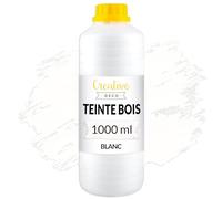 Teinture Bois - CREATIVE DECO - Blanc - 1L - Séchage Rapide - Non Toxique
