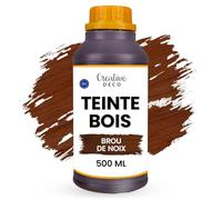 Creative Deco Teinte Bois Brou de Noix 500ml | Teinture à Séchage Rapide | Haute Efficacité | Protection de Surface | Vernis Bois Exterieur et Interieur | Non Toxique et à Base d'eau