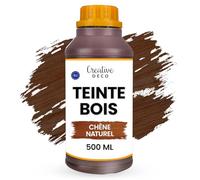 Creative Deco Teinte Bois Chêne 500ml | Teinture à Séchage Rapide | Haute Efficacité | Protection de Surface | Vernis Bois Exterieur et Interieur | Non Toxique et à Base d'eau