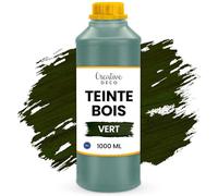 Creative Deco Teinte Bois Vert 1L | Teinture à Séchage Rapide | Haute Efficacité | Protection de Surface | Vernis Bois Exterieur et Interieur | Non Toxique et à Base d'eau