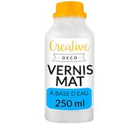 Creative Deco Vernis Peinture Acrylique Mat 250 ml Laque Transparent et Incolore À base d'Eau G