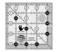 Creative Grids CGR4LEFT Règle carrée pour courtepointe 11,4 x 11,4 cm - Fabriquée aux États-Unis - Acrylique antidérapant pour matelassage, couture, artisanat, patchwork pour mesurer et couper du