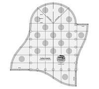 Creative Grids CGRSCALLOP Gabarit Règle pour courtepointe et courtepointe Fabriqué aux États-Unis 25,4 x 25,4 à 1,9 cm en acrylique antidérapant pour matelassage, couture, artisanat, patchwork