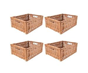 Creative Home 4x Panier de Rangement en Osier 40 x 30 x 16 cm (+/- 1cm)