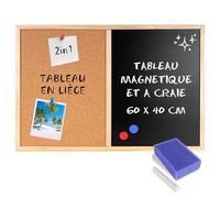 Creative Home 60 x 40 cm Tableau Liege Mural, Tableau Magnétique Aimanté