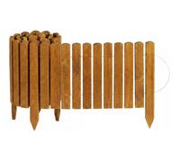 Creative Home Bordure de Pelouse Jardin en Bois 200 x 30 cm Naturel Imprégné
